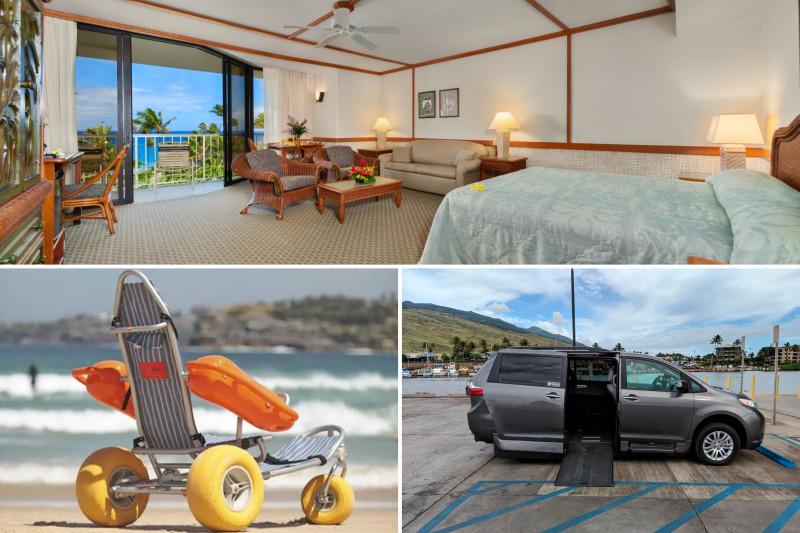 Maui 8-day accessible trip: Place to stay + Adapted van rental + Beach wheelchair rental