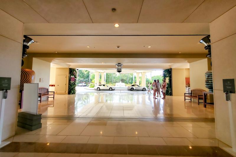 The hotel entrance