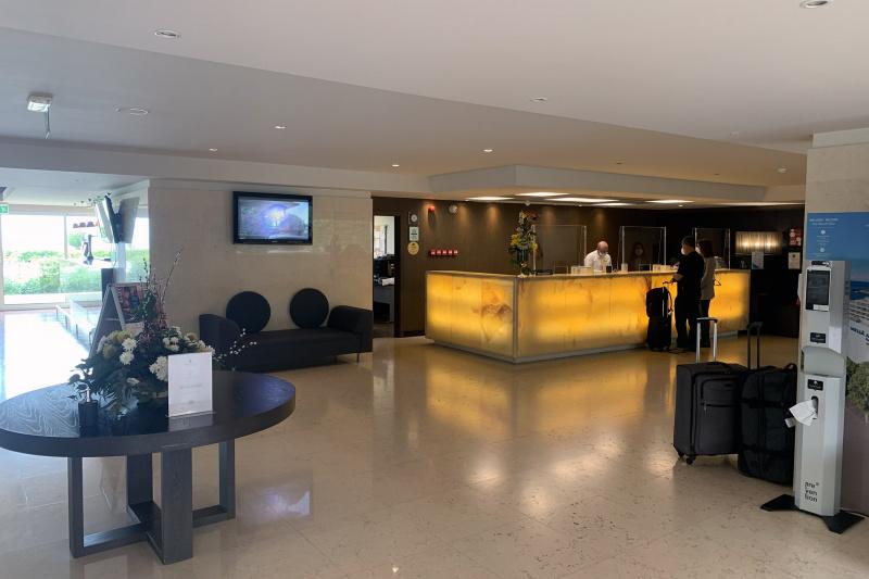 Smooth floored lobby and reception area