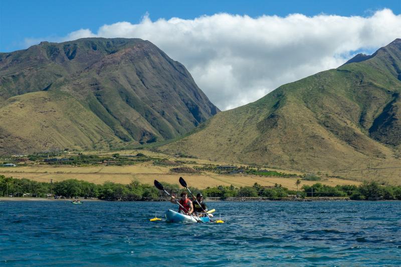 Kayak and snorkeling at Maui