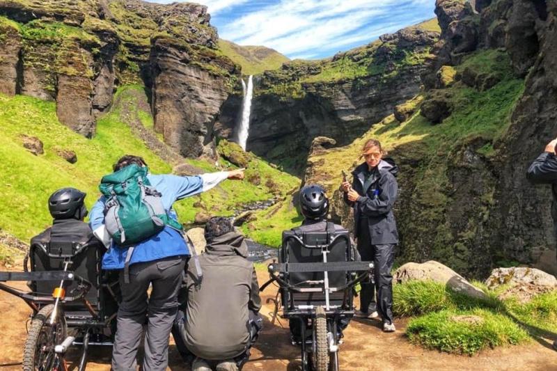 Exploring Iceland in a joëlette wheelchair